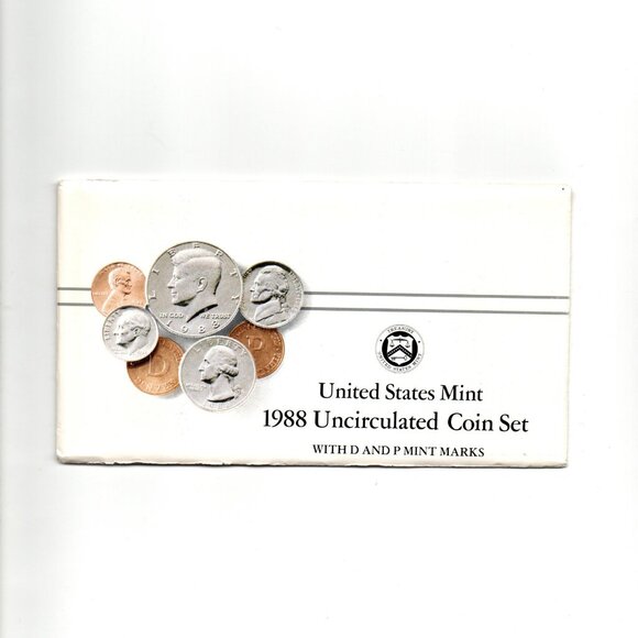 1988-P&D Uncirculated Set... 10 Coin Set... In Original US Mint Packaging - Picture 3 of 3